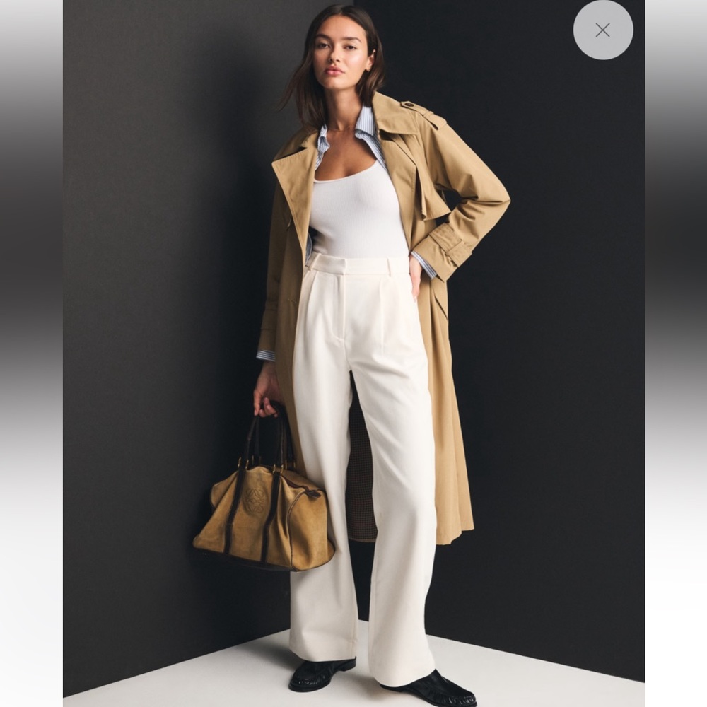 Abercrombie & Fitch Cream Women’s Tailored High Waist Dress Pants in Size XS